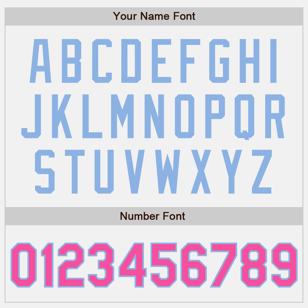 Custom White Pink Pinstripe Light Blue Authentic Two Tone Baseball Jersey