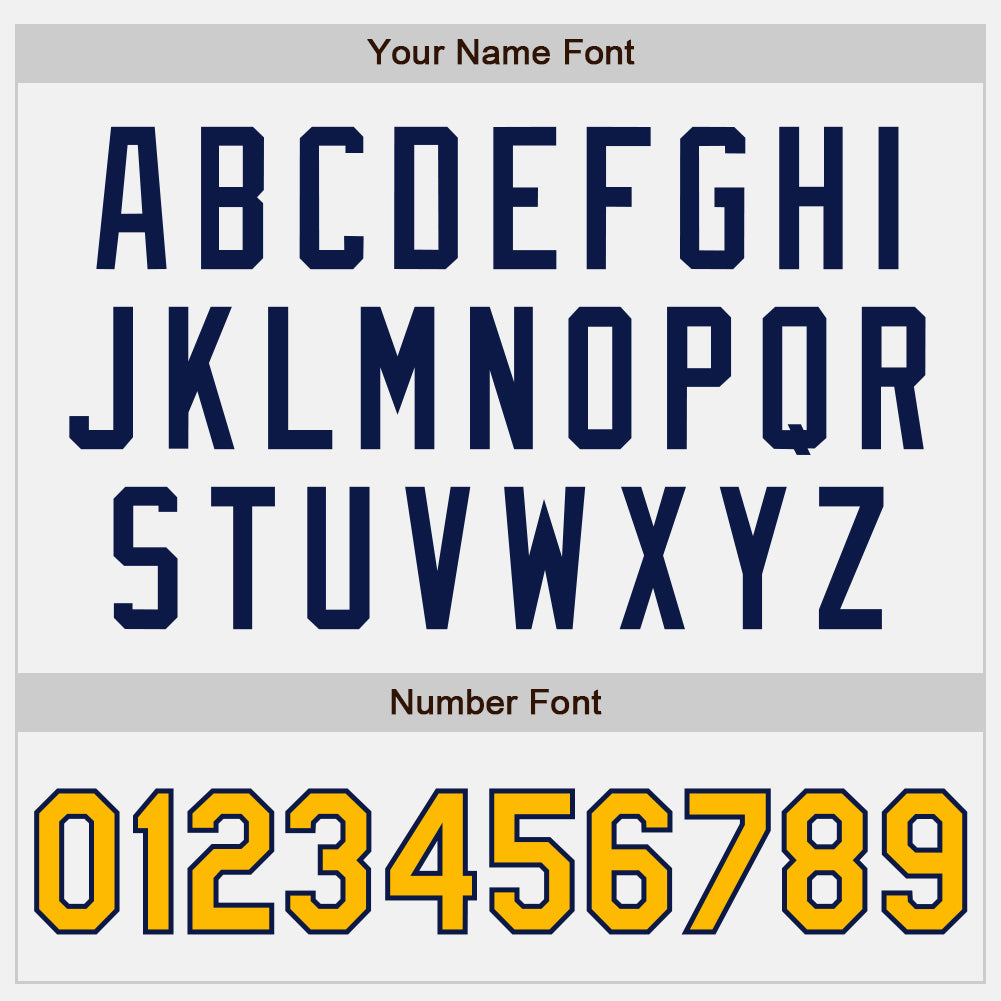 Custom White Gold Pinstripe Navy Authentic Two Tone Baseball Jersey