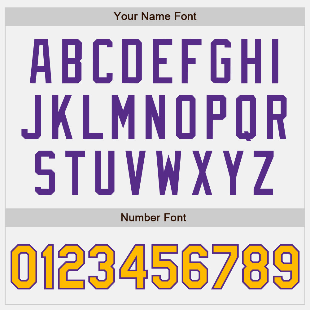 Custom White Gold Pinstripe Purple Authentic Two Tone Baseball Jersey