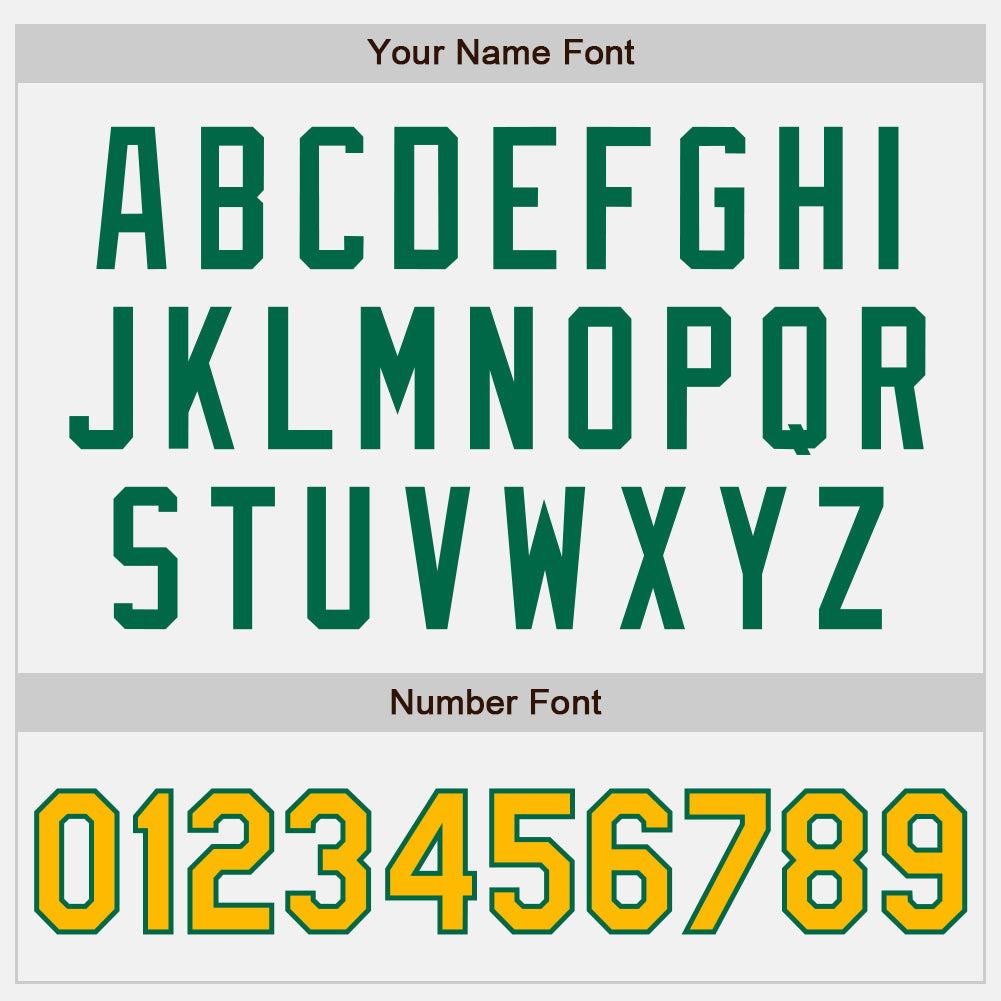 Custom White Gold Pinstripe Kelly Green Authentic Two Tone Baseball Jersey