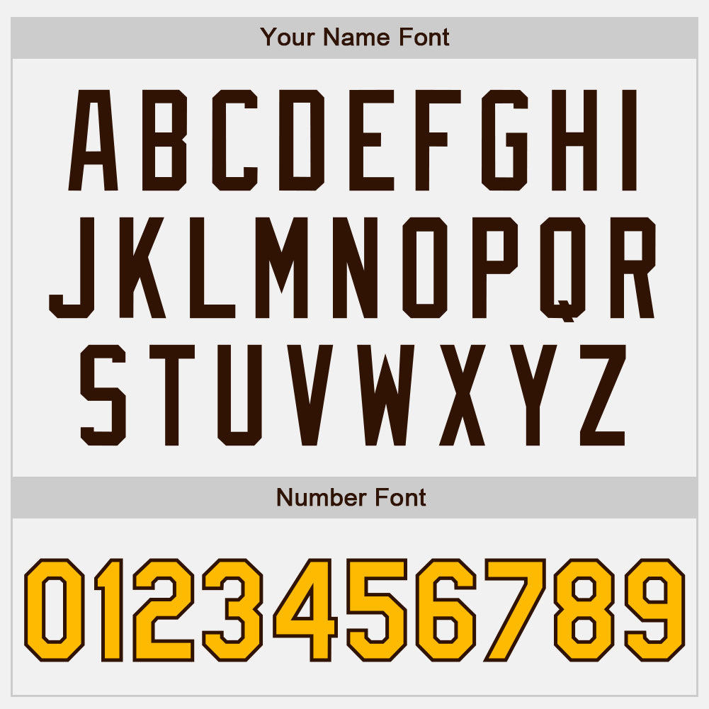 Custom White Gold Pinstripe Brown Authentic Two Tone Baseball Jersey