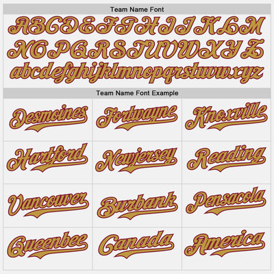 Custom White Old Gold Pinstripe Crimson Authentic Two Tone Baseball Jersey