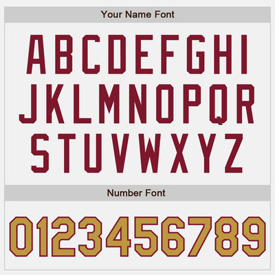 Custom White Old Gold Pinstripe Crimson Authentic Two Tone Baseball Jersey