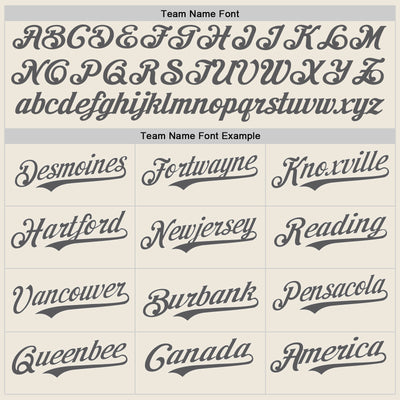 Custom Cream Steel Gray Pinstripe Steel Gray Authentic Two Tone Baseball Jersey