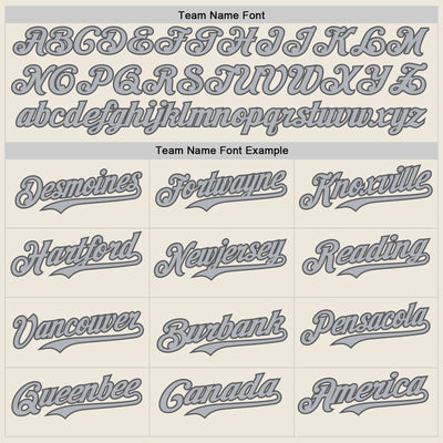 Custom Cream Steel Gray Pinstripe Gray Authentic Two Tone Baseball Jersey