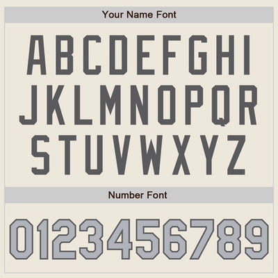 Custom Cream Steel Gray Pinstripe Gray Authentic Two Tone Baseball Jersey