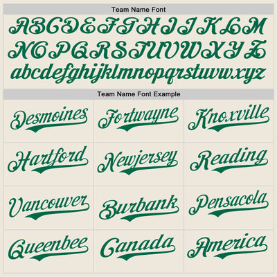 Custom Cream Kelly Green Pinstripe Kelly Green Authentic Two Tone Baseball Jersey