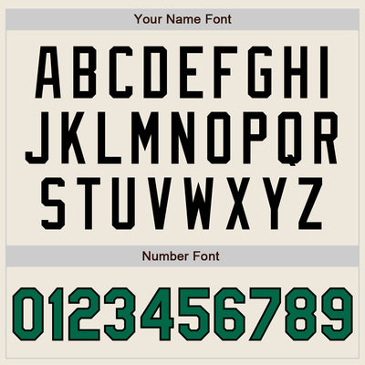 Custom Cream Kelly Green Pinstripe Black Authentic Two Tone Baseball Jersey