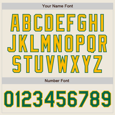 Custom Cream Kelly Green Pinstripe Gold Authentic Two Tone Baseball Jersey