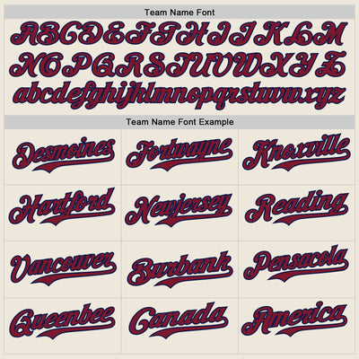 Custom Cream Crimson Pinstripe Navy Authentic Two Tone Baseball Jersey
