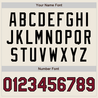 Custom Cream Crimson Pinstripe Black Authentic Two Tone Baseball Jersey