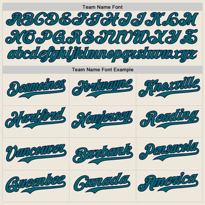 Custom Cream Teal Pinstripe Navy Authentic Two Tone Baseball Jersey