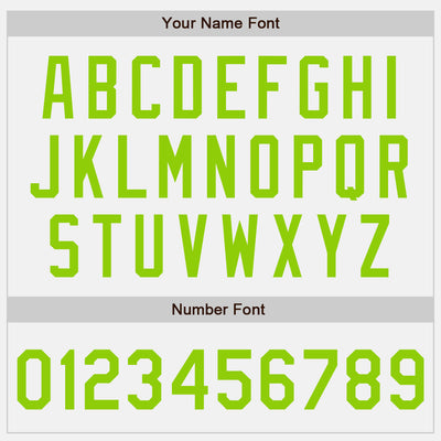 Custom White Neon Green Pinstripe Neon Green Authentic Two Tone Baseball Jersey