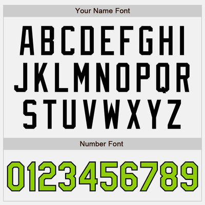 Custom White Neon Green Pinstripe Black Authentic Two Tone Baseball Jersey