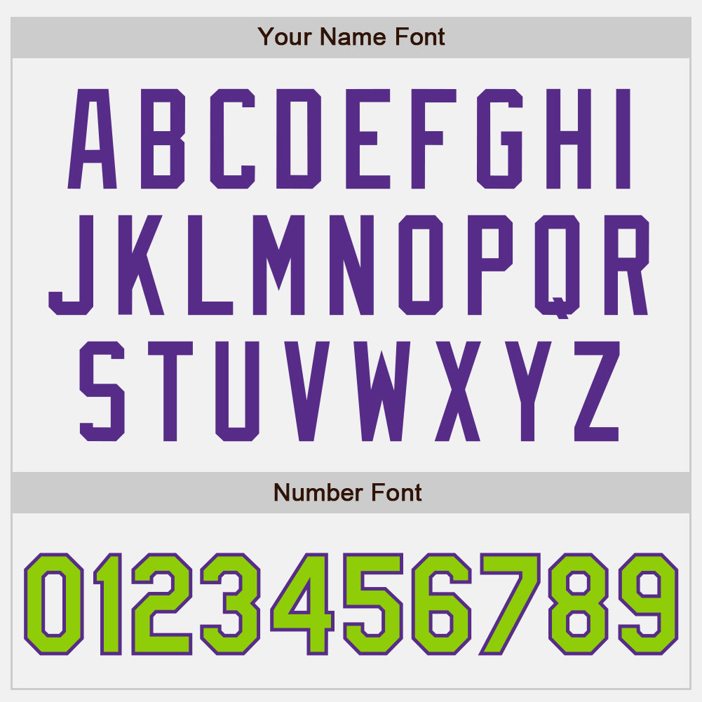 Custom White Neon Green Pinstripe Purple Authentic Two Tone Baseball Jersey