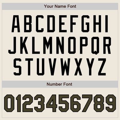 Custom Cream Olive Pinstripe Black Authentic Two Tone Baseball Jersey