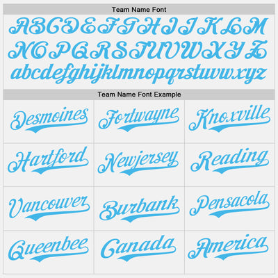 Custom White Sky Blue Pinstripe Sky Blue Authentic Two Tone Baseball Jersey