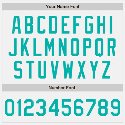 Custom White Aqua Pinstripe Aqua Authentic Two Tone Baseball Jersey