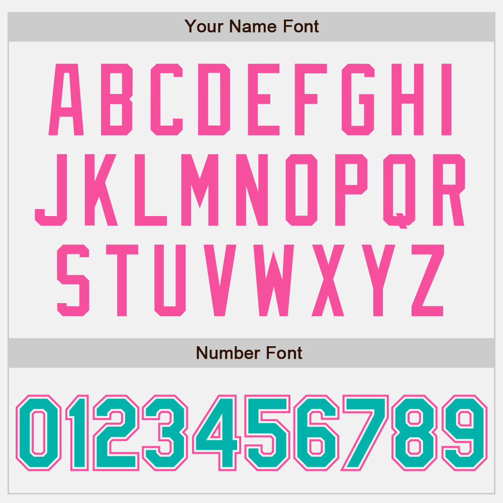 Custom White Aqua Pinstripe Pink Authentic Two Tone Baseball Jersey