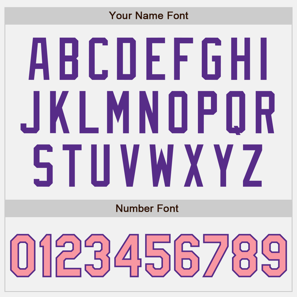 Custom White Medium Pink Pinstripe Purple Authentic Two Tone Baseball Jersey