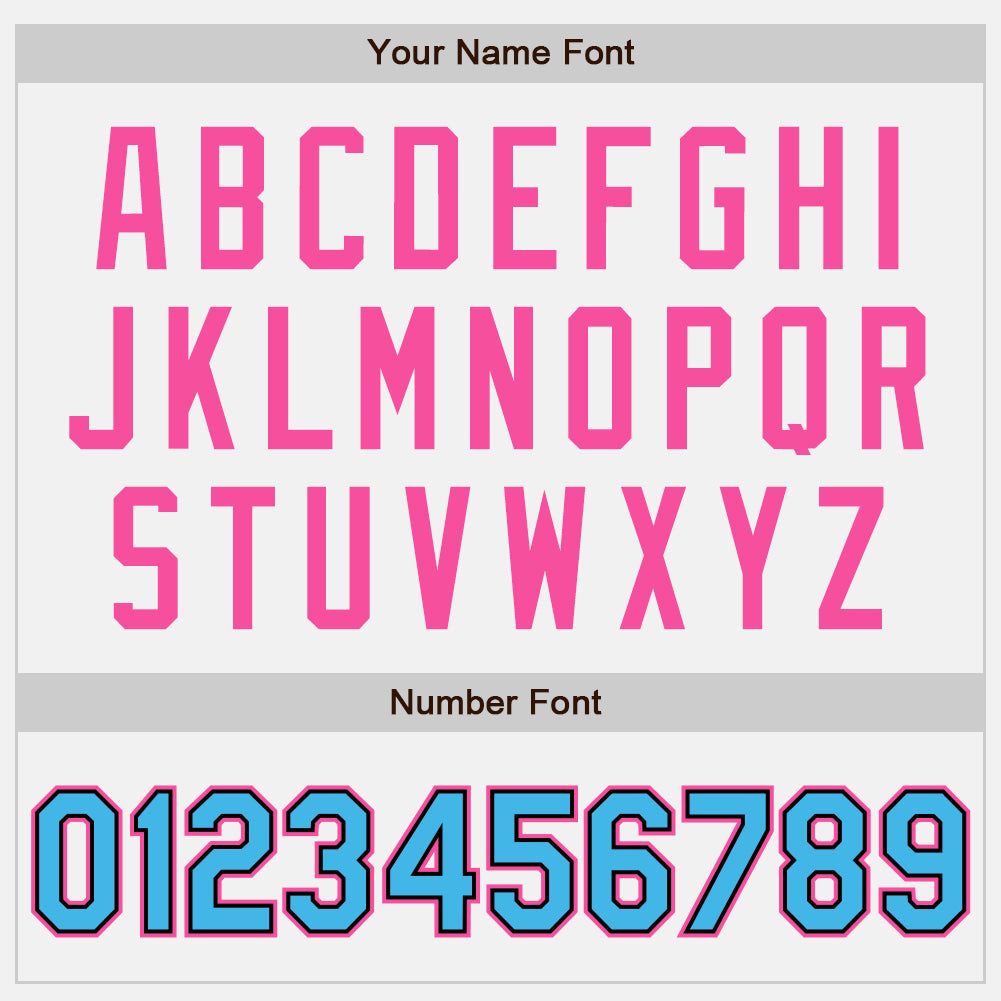 Custom White Black Pinstripe Sky Blue-Pink Authentic Two Tone Baseball Jersey