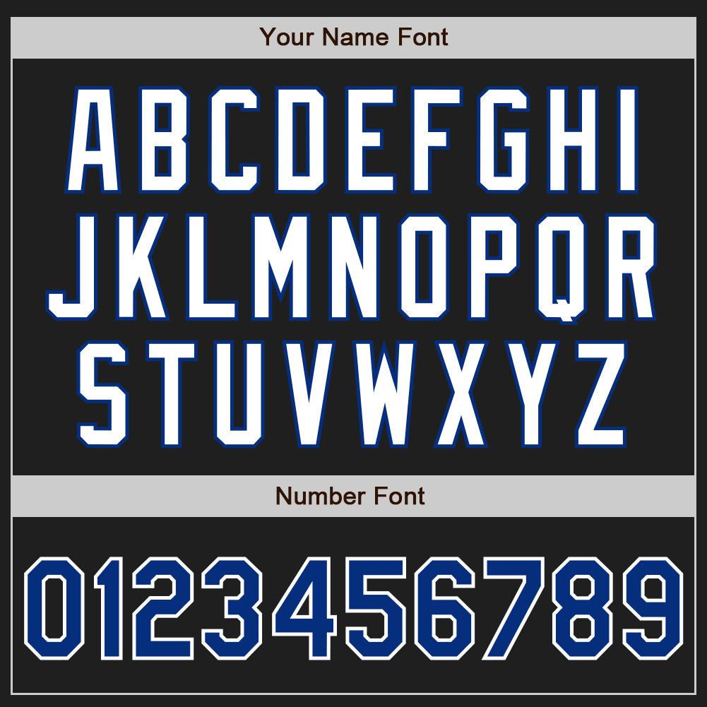 Custom Black Royal Pinstripe White Authentic Two Tone Baseball Jersey