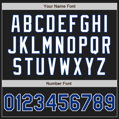 Custom Black Royal Pinstripe White Authentic Two Tone Baseball Jersey