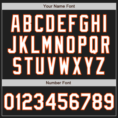 Custom Black Orange Pinstripe White Authentic Two Tone Baseball Jersey