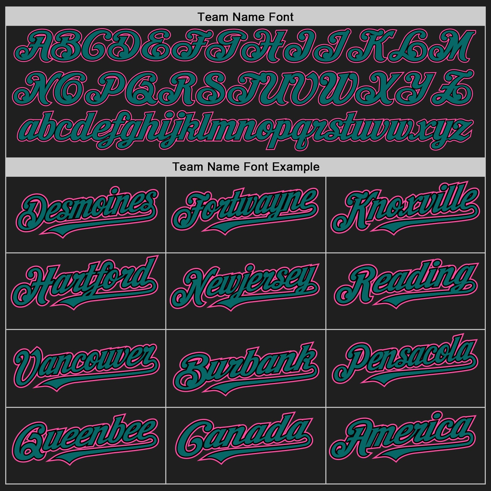 Custom Black Teal Pinstripe Pink Authentic Two Tone Baseball Jersey