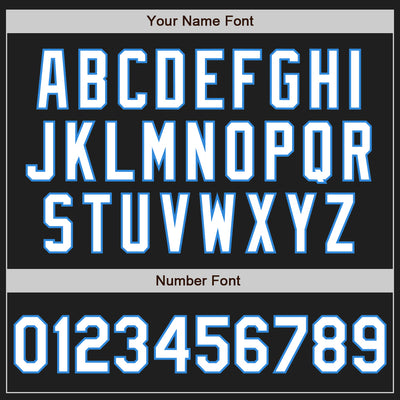 Custom Black Electric Blue Pinstripe White Authentic Two Tone Baseball Jersey