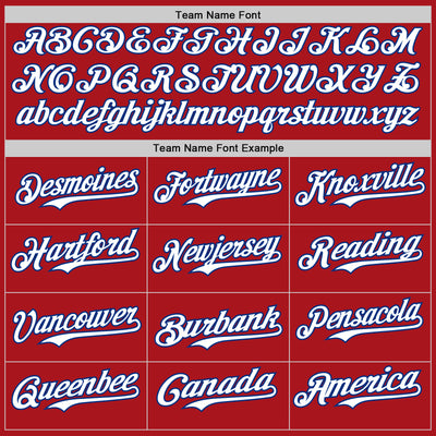 Custom Red Royal Pinstripe White Authentic Two Tone Baseball Jersey