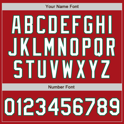 Custom Red Kelly Green Pinstripe White Authentic Two Tone Baseball Jersey