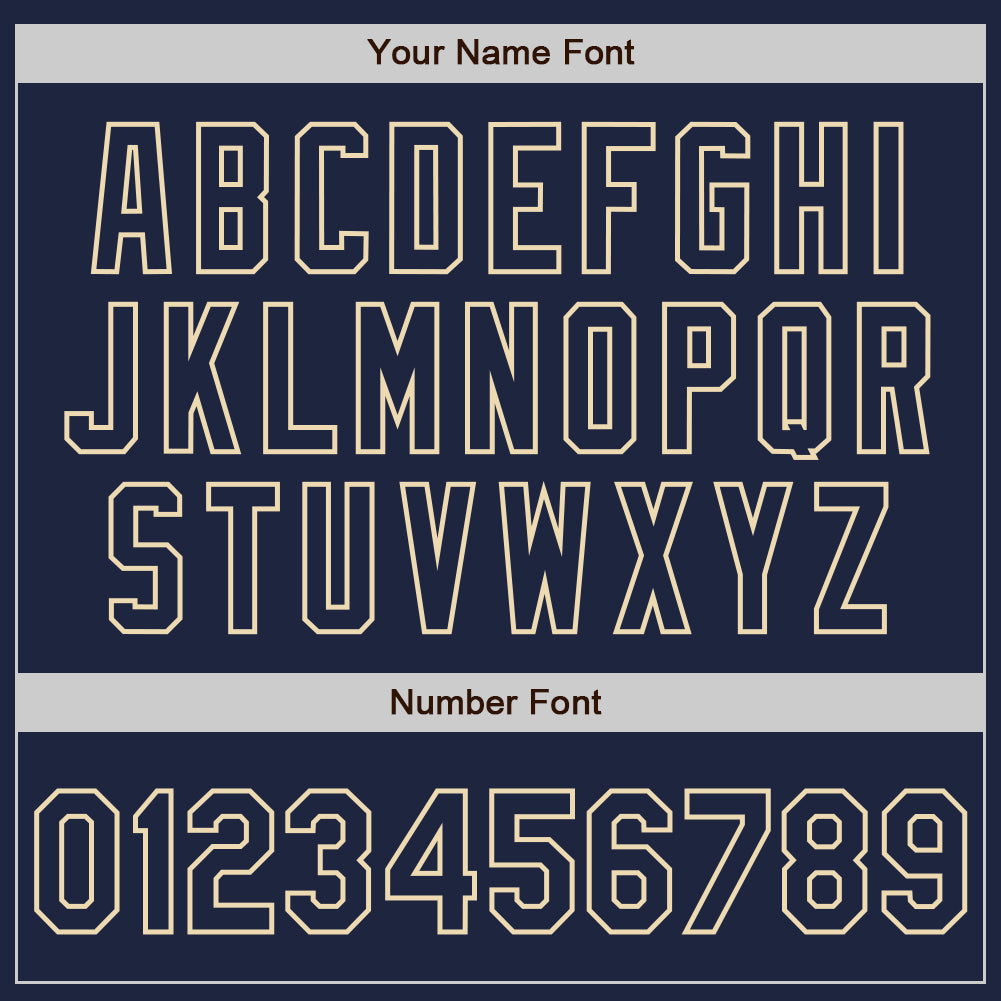 Custom Navy Cream Pinstripe Cream Authentic Two Tone Baseball Jersey