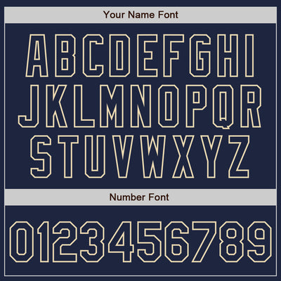 Custom Navy Cream Pinstripe Cream Authentic Two Tone Baseball Jersey