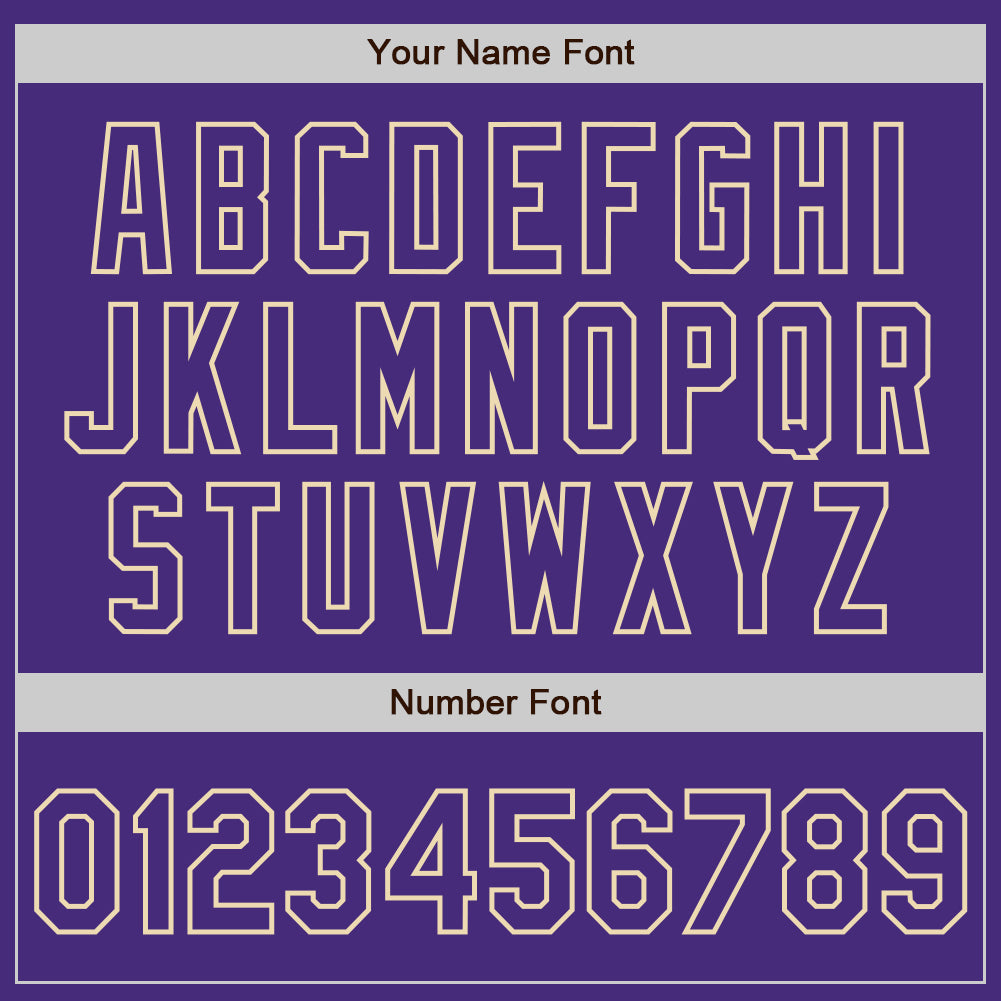 Custom Purple Cream Pinstripe Cream Authentic Two Tone Baseball Jersey