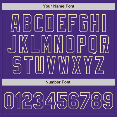 Custom Purple Cream Pinstripe Cream Authentic Two Tone Baseball Jersey