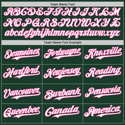 Custom Green Pink Pinstripe White Authentic Two Tone Baseball Jersey