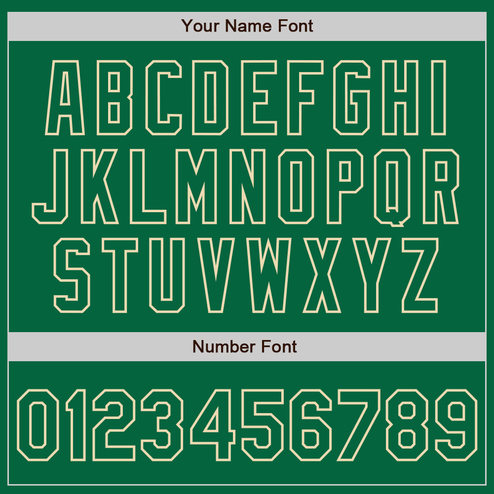 Custom Kelly Green Cream Pinstripe Cream Authentic Two Tone Baseball Jersey