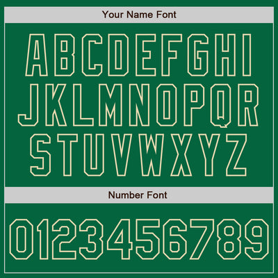 Custom Kelly Green Cream Pinstripe Cream Authentic Two Tone Baseball Jersey