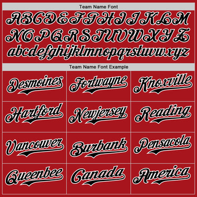 Custom Red Black Pinstripe White Authentic Two Tone Baseball Jersey