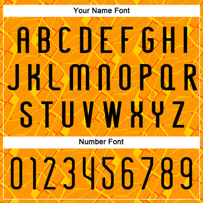 Custom Orange Black-Yellow Geometric Shape Sublimation Volleyball Uniform Jersey