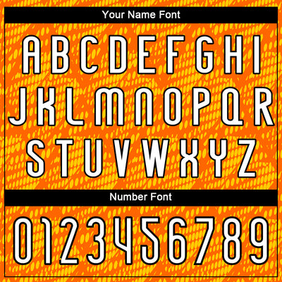 Custom Orange White-Black Lines And Dots Sublimation Volleyball Uniform Jersey