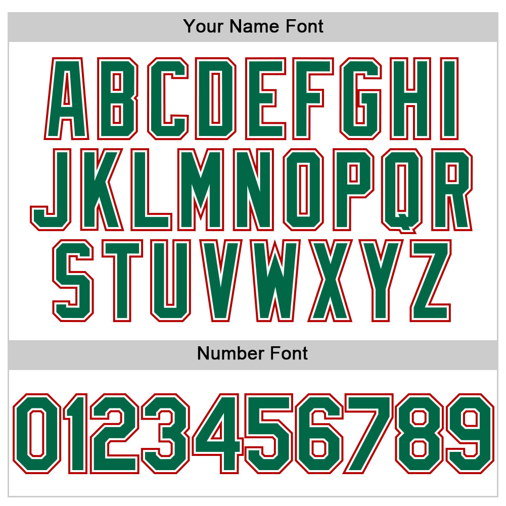 Custom White Kelly Green Pinstripe Red Authentic Sleeveless Baseball Jersey