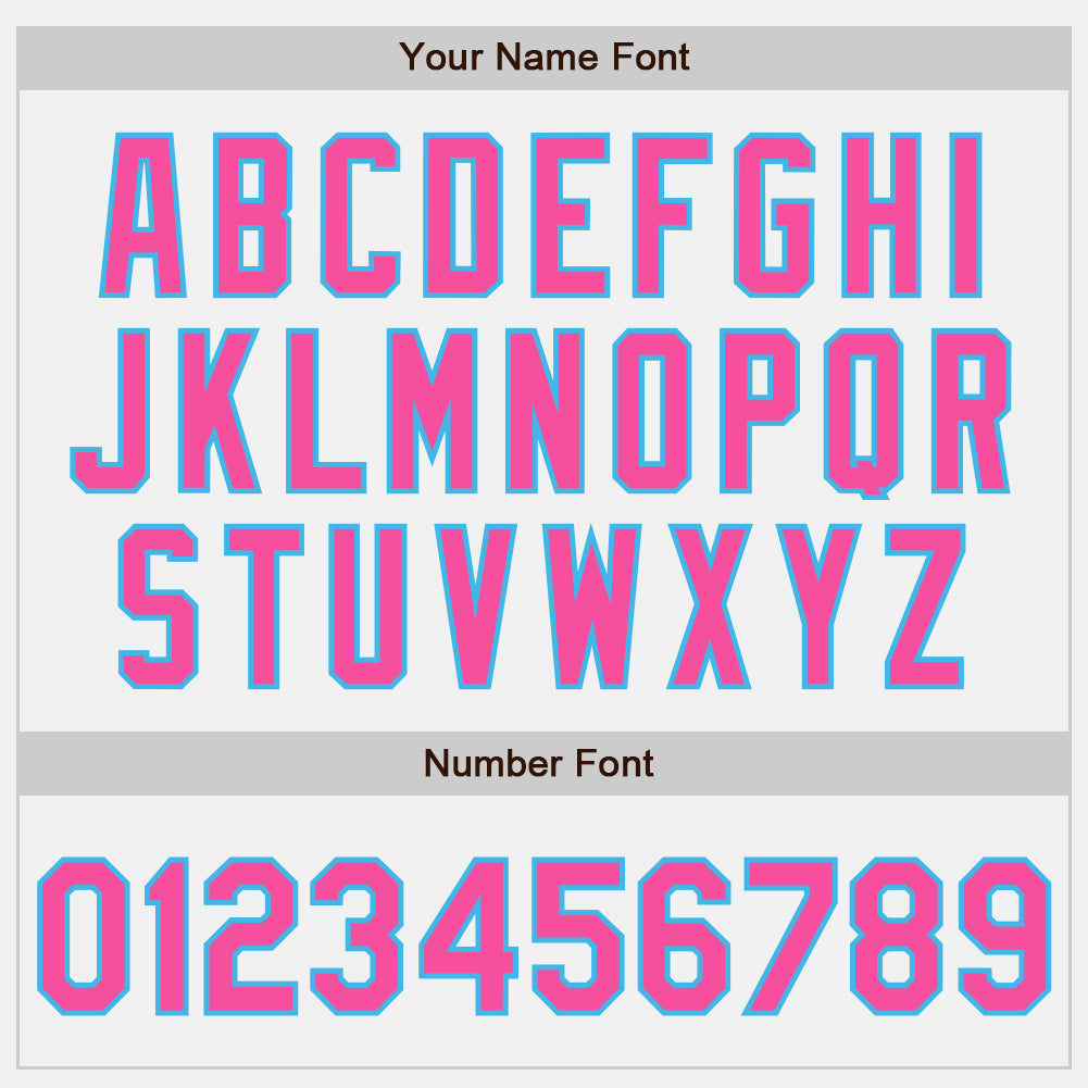 Custom White (Sky Blue Pink Pinstripe) Pink-Sky Blue Authentic Baseball Jersey