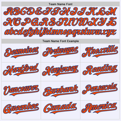 Custom White Orange-Royal Mesh Authentic Throwback Baseball Jersey