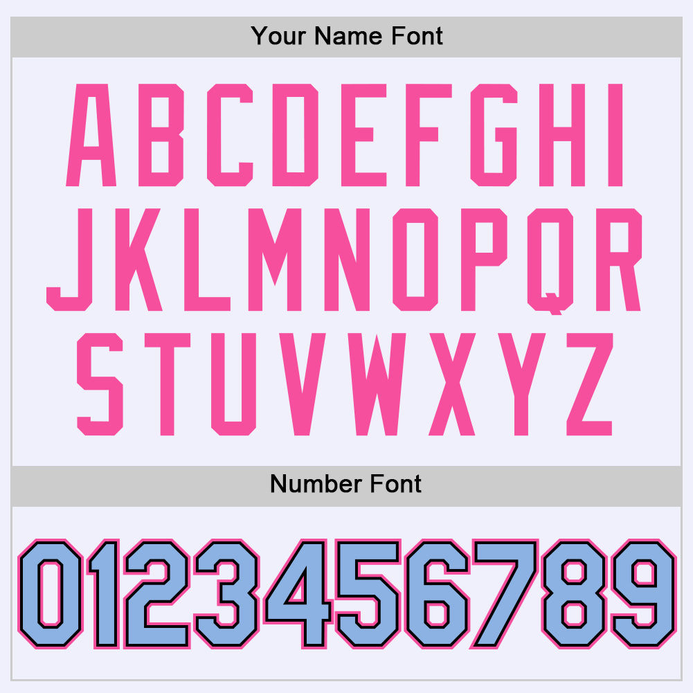 Custom White Light Blue Black-Pink Mesh Authentic Throwback Baseball Jersey