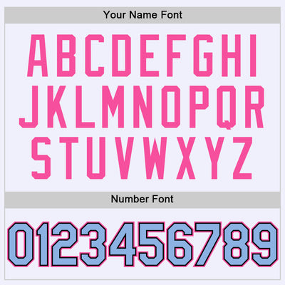 Custom White Light Blue Black-Pink Mesh Authentic Throwback Baseball Jersey