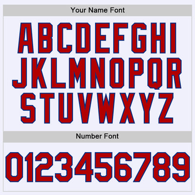 Custom White Red-Royal Mesh Authentic Throwback Baseball Jersey