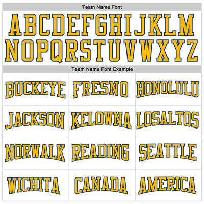 Custom White Gold-Royal Authentic Football Jersey