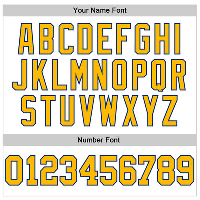 Custom White Gold-Royal Authentic Football Jersey